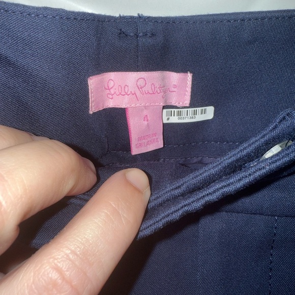 Lilly Pulitzer Luxury Capri Pants Size 4 True Navy Dress Pants Workwear - Picture 9 of 10